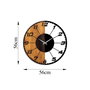 Wallity Linear Reloj de Pared Decorativo de Madera y Metal Nogal y Negro